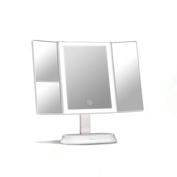 Rotatable Tri-Fold LED Makeup Mirror
