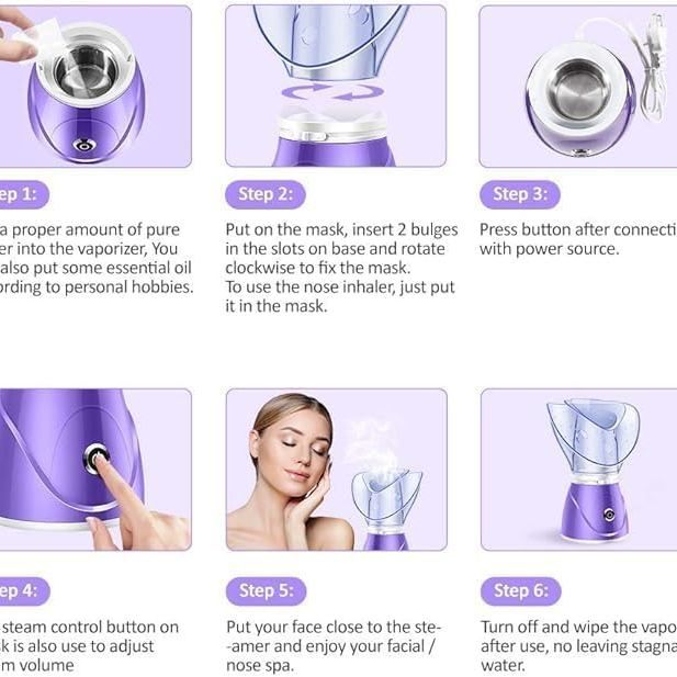 Deep Cleaning Facial Cleaner Steaming Device