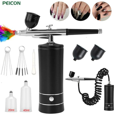 Portable Airbrush Compressor Kit, Ideal For Nails, Art, Cake & Makeup