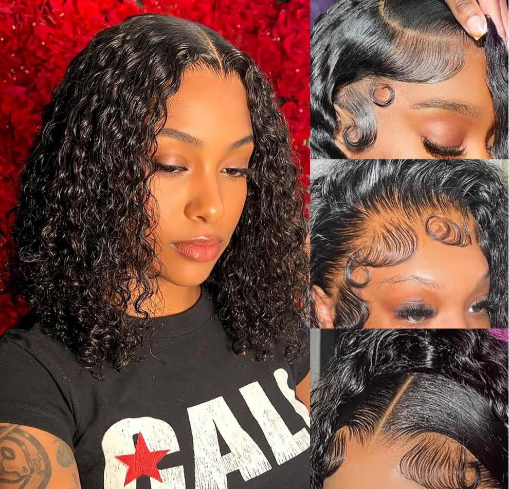 5*5 Glue Less Curly Wig Human Hair