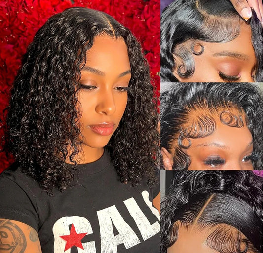 5*5 Glue Less Curly Wig Human Hair